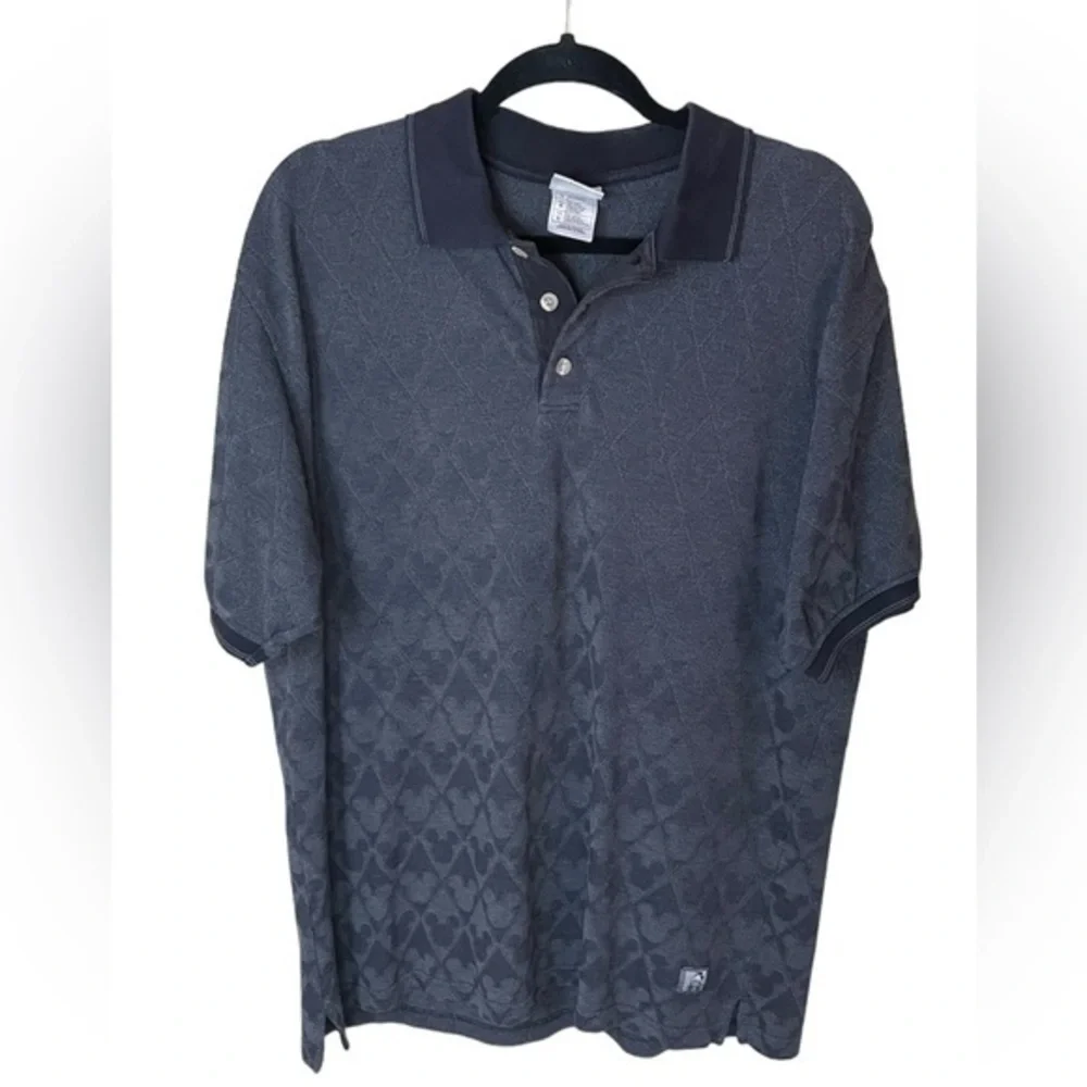 The Disney Store Vintage Mickey Mouse Black Short Sleeve Polo Size‎ Large